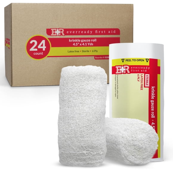 Rollo de vendaje de gasa Ever Ready First Aid Krinkle Kerlix 4,5 cm