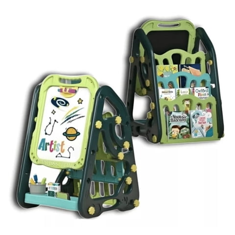 Lapequeteria - Pizarra Infantil 2 En 1 Con Librero