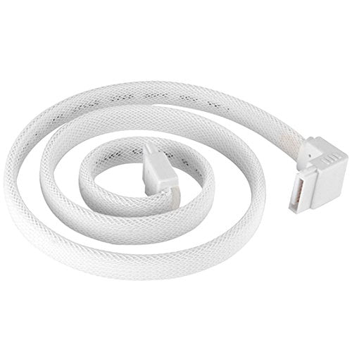 Cable SilverStone RL-CP08W SATA III de 90 grados con candado blanco