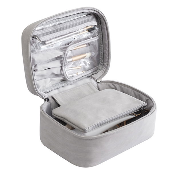 Bolsa de cosméticos sencilla, portátil, de almacenamiento multifunción, hecha con patrón de oveja.