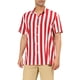 thumbnail image 1 of INSPIRE CHIC Camisa de Hombre a Rayas de Manga Corta con Bloque de Color y Botones para la Playa Talla L Rojo, 1 of 7