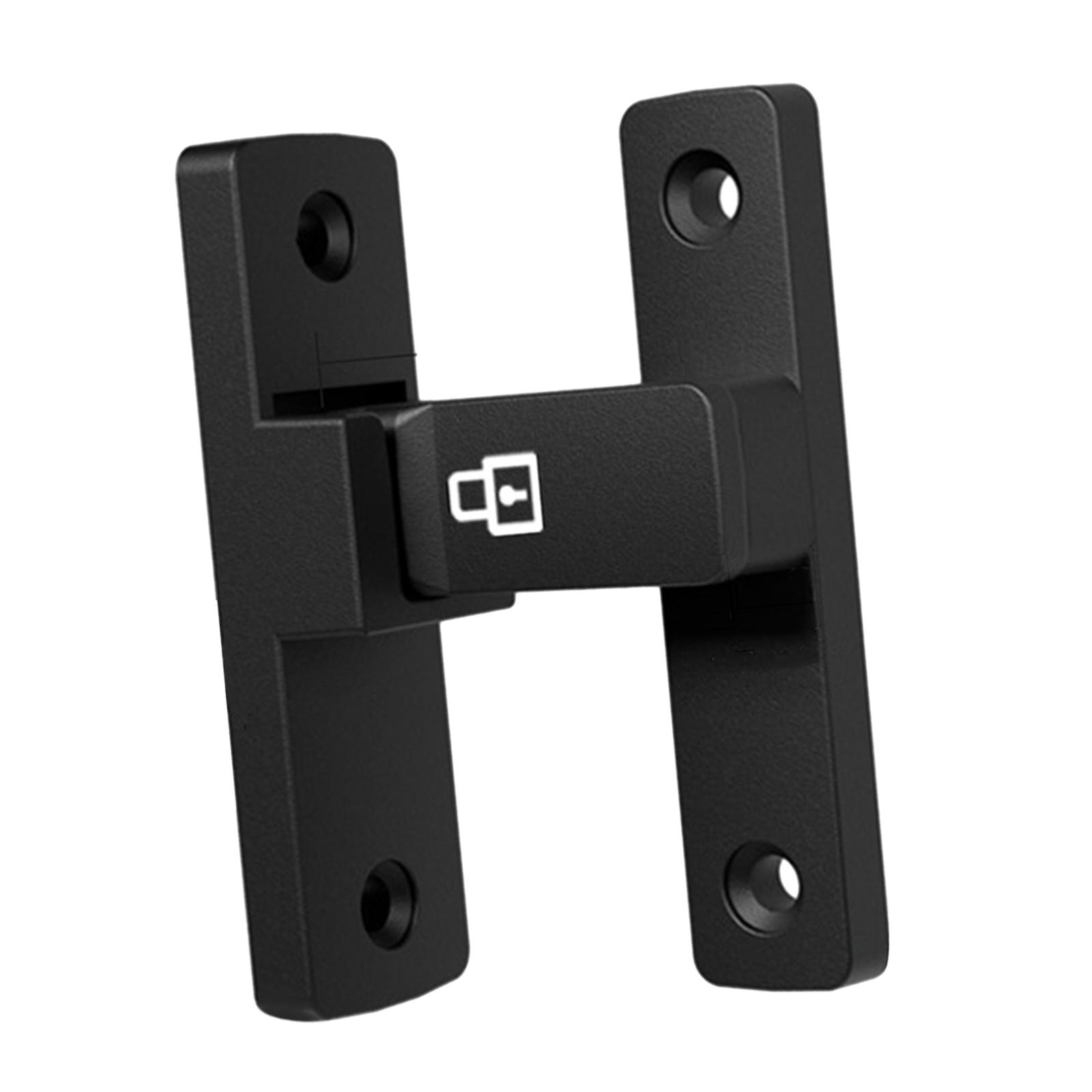 Bothyi - Cerradura De Puerta De Seguridad De Metal Con Pestillo De Puerta De 90 Grados Para Puerta De Casa, Garaje, Hotel, Negro