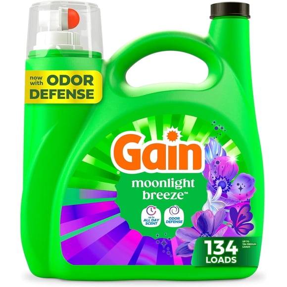 Gain Liquid Laundry Detergent with Odor Defense, Moonlight Breeze