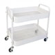 thumbnail image 1 of Rolling Cart LIWNYRK de metal de 2 niveles con ruedas para debajo del escritorio, 1 of 8