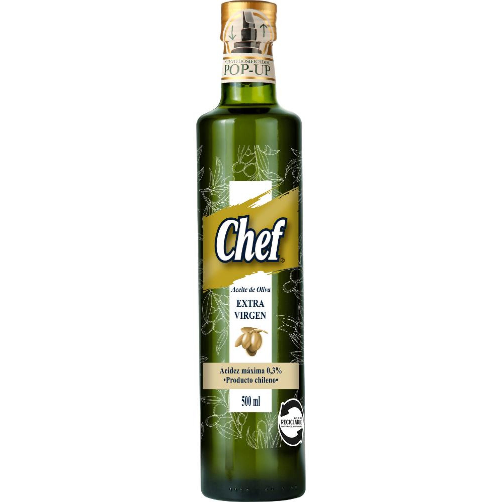 Aceite Oliva Extra Virgen Botella 500 ml Chef