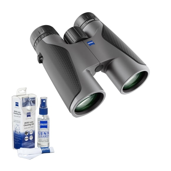 Binoculares ZEISS Terra ED 10x42, ligeros y compactos, color gris