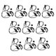 thumbnail image 5 of 10Pieces G Shape 2 Pin PTT Auricular Micrófono Para Radio Bidireccional, 5 of 5