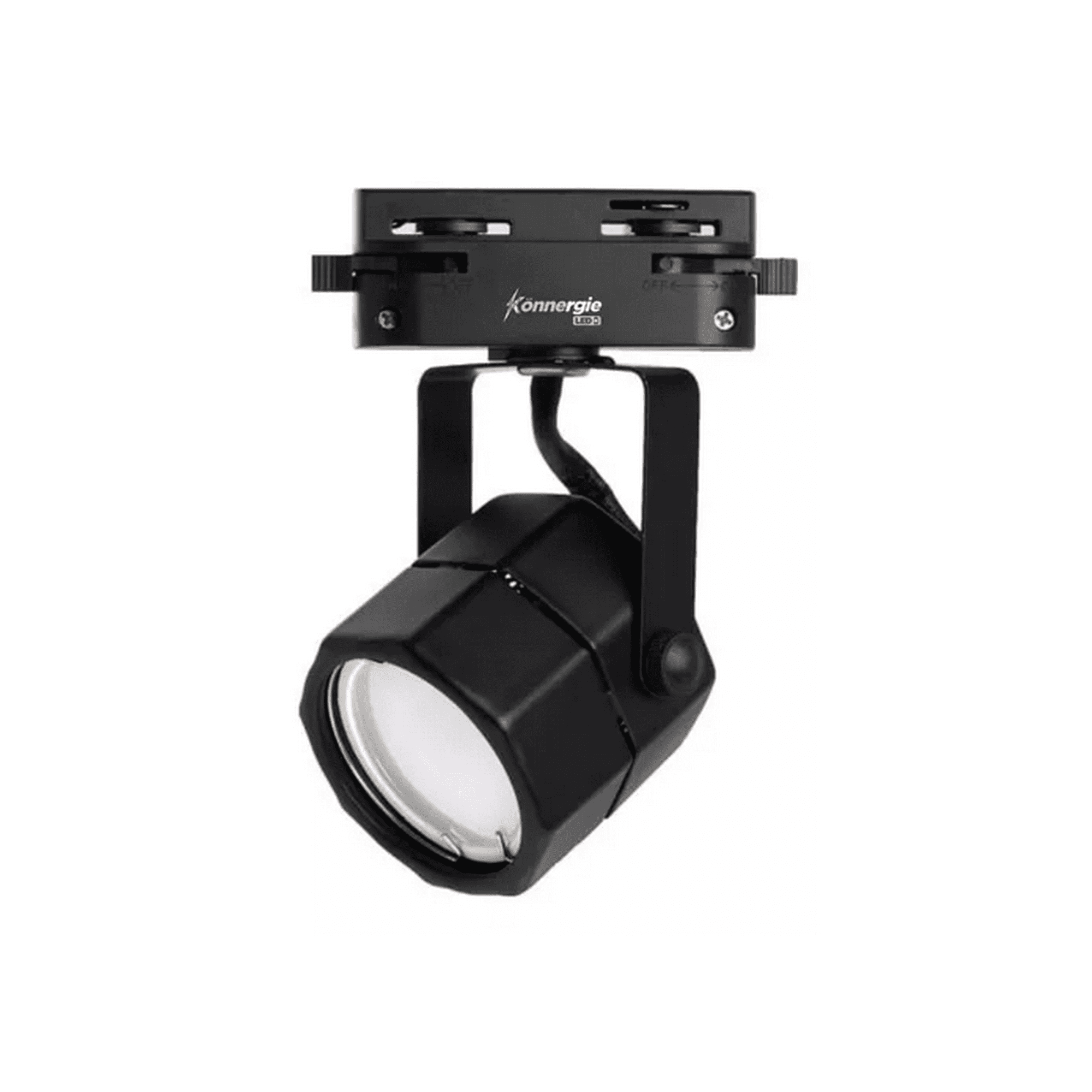 Genérico - Pack 3 Foco Led Dirigible Con Ampolla + Riel Monofásico Negro