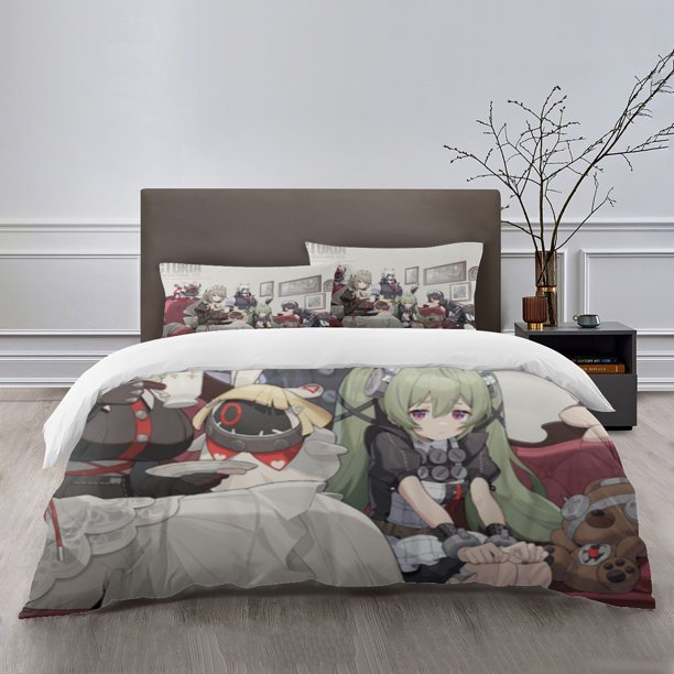 Zenless Zone Zero Bedding Sets Bed Cartoon Duvet Cover Lightweight 3 Piece Bet Sets for Kids Boys Girls