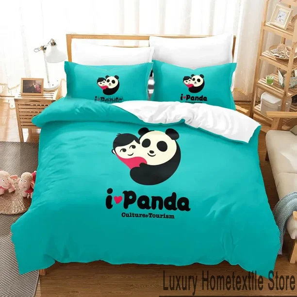 Cartoon Panda Bedding Set Duvet Cover Bed Set Quilt Cover Pillowcase Comforter Boys Adult Bedding Set Bed Sheets