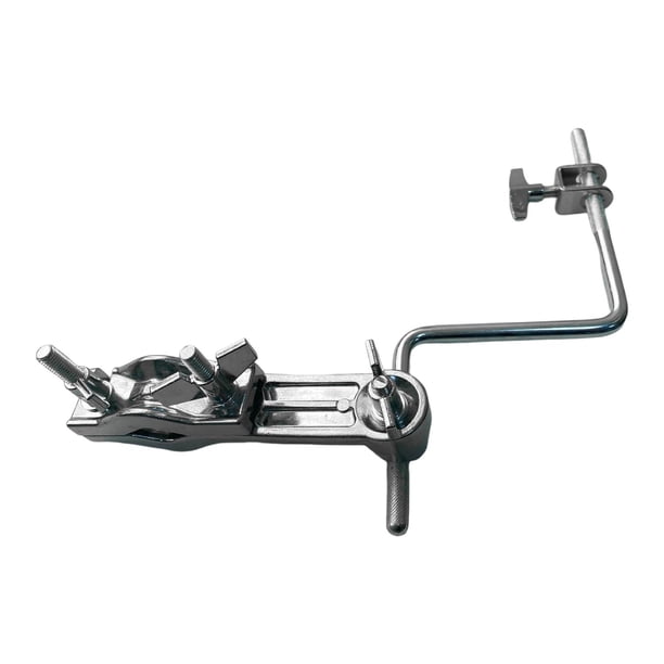 Soporte de abrazadera para cencerro de bombo, abrazadera de extensión, fácil de instalar, brazos de montaje de percusión, accesorios resistentes, sopo con curva de extensión
