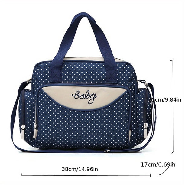 Stylish Polka Dot Mommy Bag - Large Capacity Diaper Bag, Tote Bag, & Shoulder Bag for Moms On the Go!