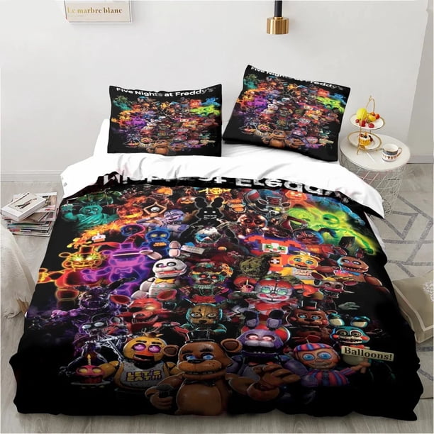 Horror FNAF Game Freddy Bedding Set, Duvet Cover Comforter Bed Set Quilt Cover Pillowcase, Bed Sheets