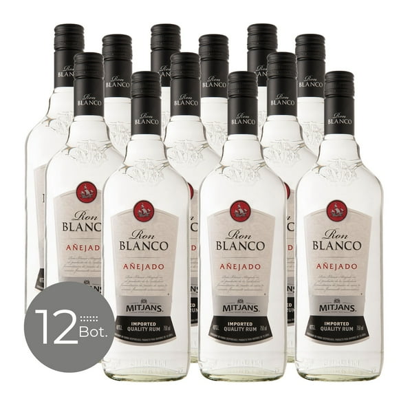 Pack x 12 Ron Blanco Añejado Mitjans 750 cc