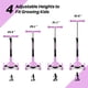 thumbnail image 5 of Patinete infantil ZIFFY JOVA ZIFFY con ruedas con iluminación LED, color morado, 5 of 8