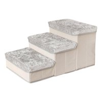 Magideal - Escaleras Para Mascotas Con Almacenamiento, Plegables, Para Sofás Y Sillones, Escalera Extra Ancha, Rampa Para Cachorros, Para Sofá, Salón, Guardería Gris