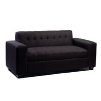 Muebles New - Sofa Tres Cuerpos Negro Lino