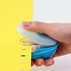 thumbnail image 3 of 1pc Handheld Staple Free Stapler, Staplers For Desk Swingline, Rotatable Heavy-Duty Staplers, Labor-Saving Stapler Office School Supplies White Blue No Staples Needed 4 Sheet Capacity, 3 of 4