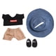 thumbnail image 3 of Ropa Para Muñecas De 17 Cm, Zapatos Pequeños, Accesorios, Juguete Para Niños Con Sombrero, Ropa En Miniatura, Conjunto De Camisa Negra, 3 of 3