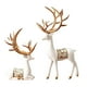 thumbnail image 3 of 2 estatuas de reno de estilo europeo, regalo, adorno de escultura de Animal, resina coleccionable creativa para mesa, restaurante, sala de estar, , Oro blanco, 3 of 5