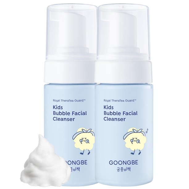 Limpiador facial GOONGBE, jabón facial con espuma de burbujas para niños, 100 ml, paquete de 2