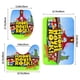 thumbnail image 3 of Schoolhouse Rock Juego de 3 alfombras de baño de coral fleece: tapete de baño + alfombra de inodoro en forma de U + funda de tapa de inodoro en forma de O, 3 of 6