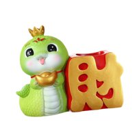 Magideal - Estatua De Serpiente De Dibujos Animados, Portalápices, Jarrón, Estatuilla Decorativa Bonita, Adorno De Mesa, Estante, Decoración Del Hogar, Dormitori Poder