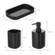 thumbnail image 2 of Set Juego De Baño 3 Pieza Jabon Dispensador Cepillo Plastic negro, 2 of 5