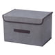 thumbnail image 3 of Caja De Almacenamiento Plegable Con Tapa Organizador De Botanas Contenedor Armario L Gris, 3 of 5