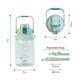 thumbnail image 3 of Botella de agua Glad Tritan de 1,3 L libre de BPA y resistente a fugas, 3 of 6