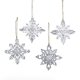 thumbnail image 1 of Set de adornos acrílicos Kurt Adler con forma de copo de nieve 12 para Navidad, 1 of 1