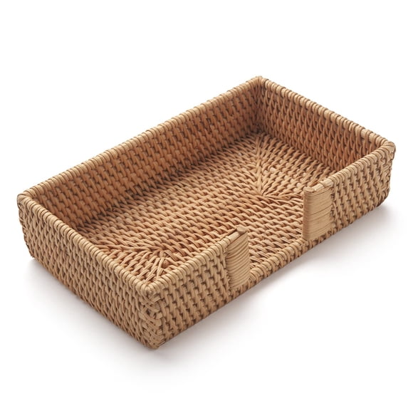 Servilletero YANGQIHOME rectangular de ratán 24 x 14 x 5,5 cm