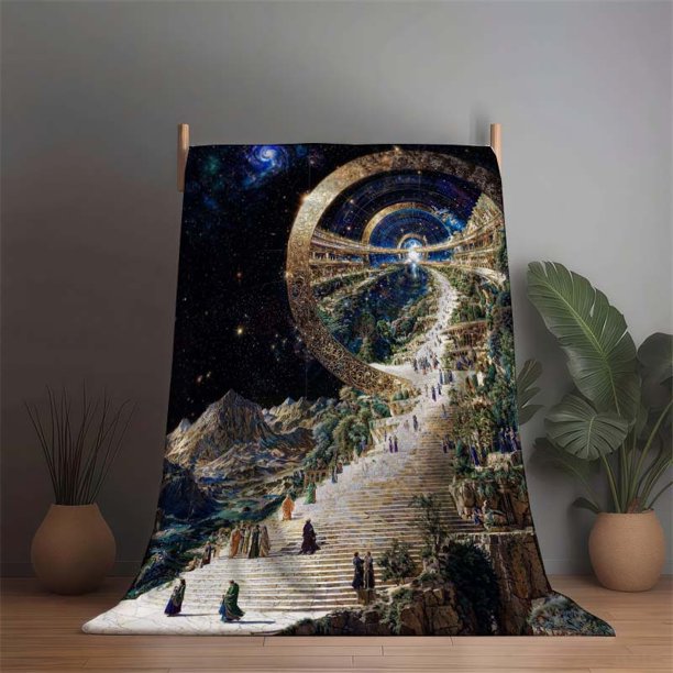 Golden Ring Sculpture Themed Bedding Set Soft and Comfortable for All Seasons Ideal for Home and Bedroom Decor