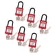 thumbnail image 3 of 6 Piezas PL38-KD 38 Mm PVC Candado De Bloqueo De Seguridad Curvo Rojo, 3 of 4