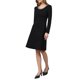thumbnail image 4 of Vestido de Suéter para Mujer INSPIRE CHIC 2026 Otoño Invierno Cuello con Perlas Línea A Vestidos de Punto Acanalado M Negro, 4 of 5