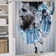 thumbnail image 5 of Lionel Messi-theme 4-Piece Shower Curtain Set with Rugs, Waterproof Bathroom Decor Set Includes Bath Mat, U-Shaped Rug, Toilet Lid Cover and Curtain with Hooks, 5 of 6