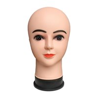 Magideal - Cabeza De Maniquí Calva Femenina, Modelo De Cabeza De Maniquí, Base Estable, Soporte De Exhibición De Peluca Suave, Estante De Exhibición De Sombrero
