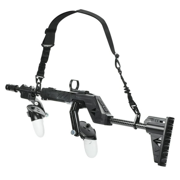 Compatible con Meta Quest 3/3S VR Pistol Grip - Soporte ergonómico para el mando de RV que mejora la experiencia de juego-Negro