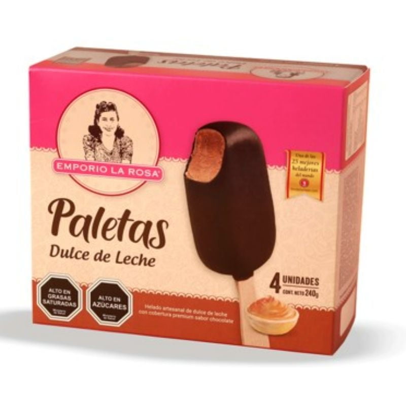 Helado Paleta Dulce De Leche Caja 240 gr Emporio La Rosa