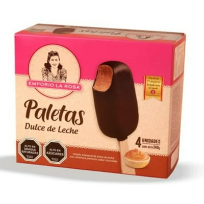 Helado Paleta Dulce De Leche Caja 240 Gr Emporio La Rosa