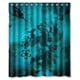 thumbnail image 1 of Cortina de ducha abstracta floral, juego de cortina de baño con ganchos, tamaño 60 x 72 pulgadas, 1 of 3