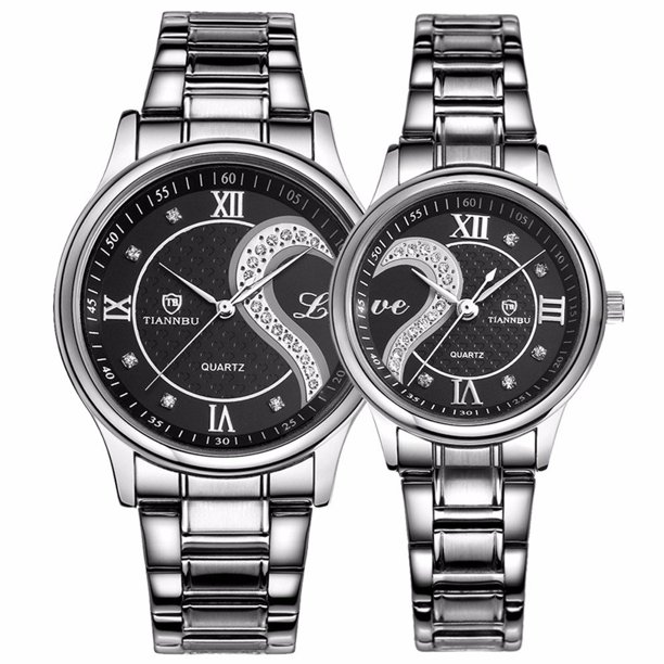 Relojes de pulsera DREAMING Q&P de San Valentín románticos de acero inoxidable para él y para ella fq-102