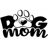 Rienda Libre Graphics - Decomural Dog Mom Paw Heart Dogs Ws-80051