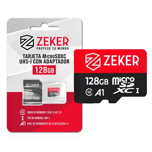 Tarjeta Micro Sd Memoria 128 Gb Zeker 100mbps Adaptador Sd
