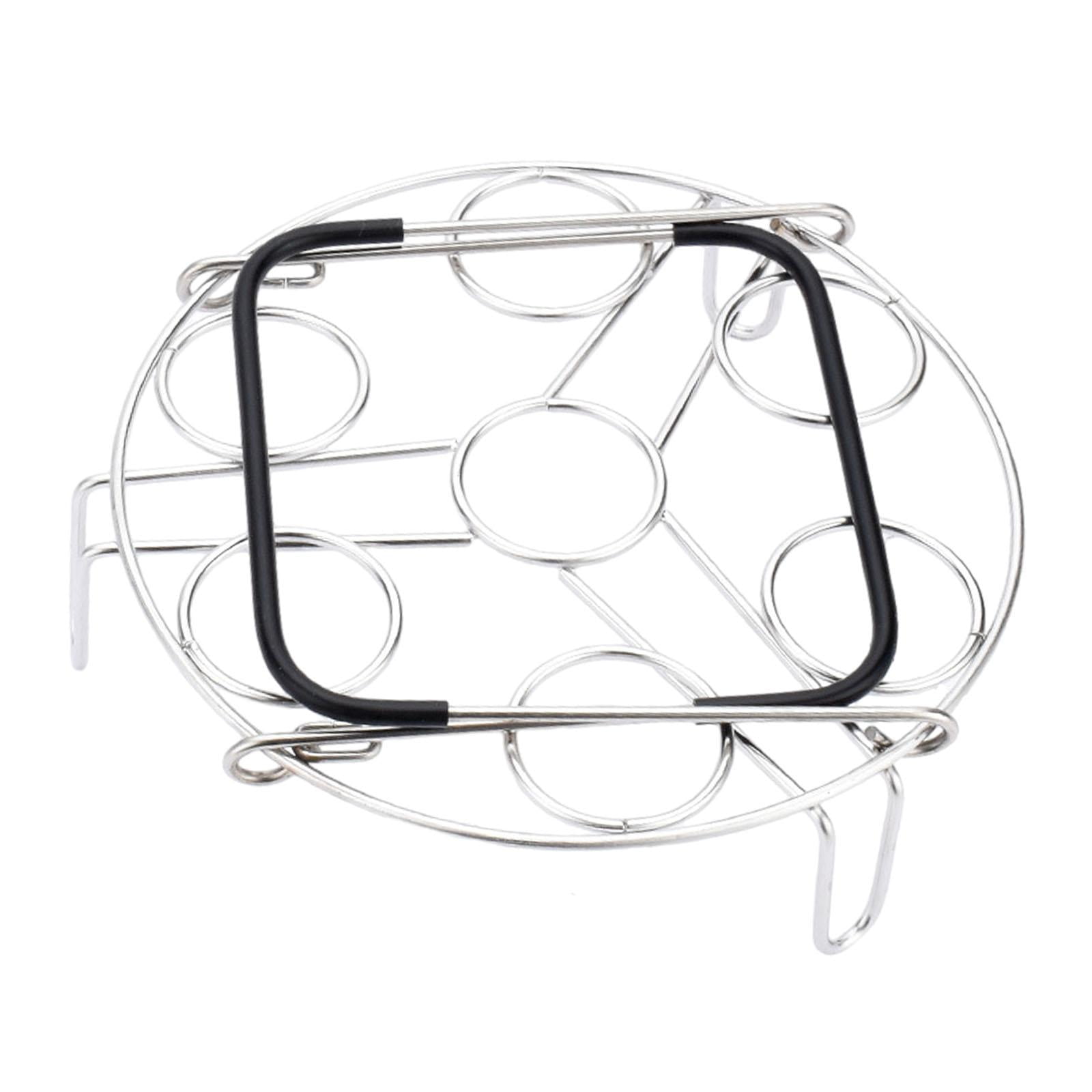 Magideal - Rejilla Para Vaporizar Huevos, Electrodoméstico Multiusos Para Cocina, Soporte Para Huevos Con Asas, Electrodoméstico De Cocina, Huevos, Salvamanteles Mango De Silicona
