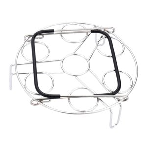 Magideal - Rejilla Para Vaporizar Huevos, Electrodoméstico Multiusos Para Cocina, Soporte Para Huevos Con Asas, Electrodoméstico De Cocina, Huevos, Salvamanteles Mango De Silicona