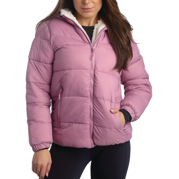 Chaqueta Reebok Puffer Heavyweight para mujer, acolchada, color rosa orquídea