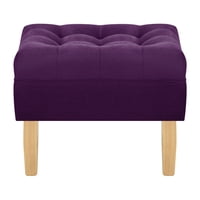 Bodevir - Pouf Wood 1C Felpa 05 Morado