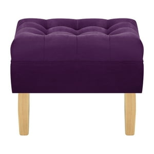 Bodevir - Pouf Wood 1C Felpa 05 Morado