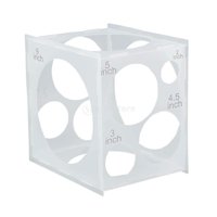 Magideal - Caja De Cubo De Tamaño De Globo Con 11 Agujeros Para Arcos De Globos, Herramienta De Medición De Tamaño De Globo Duradera Para Banquetes De Compromiso